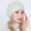 Beanieskull Caps mode akrylkvinnor varma skallar beanie hatt kvinnlig tjock mjuk stickad mössa supersolm vinterhatt för lady 220927