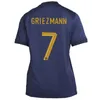 Coupe du Monde Maillots de football 2022 Maillot de Football Français BENZEMA Maillots de Football MBAPPE GRIEZMANN POGBA kante maillot pied kit top shirt HOMME