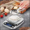 Strumenti di misurazione Bilance da cucina digitali Mini gioielli tascabili ad alta precisione Accessori per la dieta alimentare 3Kg/5Kg 4 unità G/Oz/Ml/Fl/Oz Bdesybag Dhetb