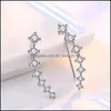 Charm 925 Sterling Sier Earrings Retro Simple Seven Cubic Zirconia Stars Pop Earring Jewelry Drop Delivery 2021 Dhseller2010 Dhdet