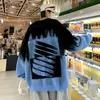 Pulls pour hommes Pulls Tie Dye Imprimer Hip Pop Tricot Tops Oversize BF Couples Vintage Beau Dégradé High Street Jumpers 220927