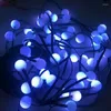 Strings 64Leds Remote Control Christmas Tree Led String Lights EU/US Plug For Light Wedding Party Holiday Decor