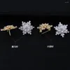 Brooches Christmas Snowflake Collar Brooch Pin Elegant Zircon For Women Men Pins Dress Coat Accessories Fashion Jewelry Gifts