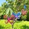 Decorative Figurines Geometric Art Butterfly Wind Spinner Yard Garden Decoration Outdoor Red