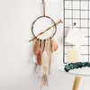 Figuras decorativas de plumas y borlas, atrapasueños para dormitorio de niños, regalo de fiesta de cumpleaños, decoración del hogar para colgar en la pared