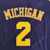 MITCH 2020 NEW NCAA MICHIGAN WOLVERINES JERSEYS 2 ISAIAH LIVERS COLLEGE COLLEGE JERSEY JAVY SIZE YOUTH ARDER