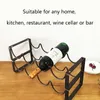 Hooks Home Wine Bottle Holders Rack Creative Practical Free Standing Wave-Shaped Shelf Design Storage Racks Stand Display