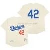 Vintage Movie College Baseball Wears Jersey 34 Fernando Valenzuela 1981 42 Jackie Robinson 1955 32 Sandy Koufax Jerseys 1955