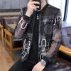 Herrjackor genomborrade transparent bomberjacka Solskyddskläder Vindbrytare Summer Thin Plaid Slim Fit S Coats 220927