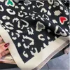 Eşarp Tasarımcı Marka Kış Eşarp Kadınlar Sıcak Kaşmir Şal Sarar Kalın Şal Battaniye Leopar Baskı Bufandas Kadın Fular