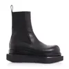 Mode Männer Designer Boot Schwarz Männer Chunky Stiefel Echtes Leder Mann Chelsea Boot Plus Größe 46 47