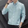 Camicie casual maschile yasuguoji primavera 2022 camicia a maniche da uomo a maniche lunghe controllata abito sociale maschio per uomo camisas para hombre