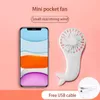 Electric Fans Portable Fan Mini Mermaid Pocket Fan USB Rechargeable Air Cooler Travelling Hand Fan For Lady And Children Better Summer Gift T220924