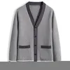 Sweaters masculinos Spring Cardigan Cardigan Sweater Fashion Moda Slim Patchwork SweaterCoat S v pesco