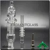 Pipes pour fumer Kit collecteur de nector en verre Percolateur intérieur avec embouts en titane Embouts en quartz Dab Straw Oil Rigs Wax Dabber Tool Embouchures NC