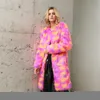 Women's Fur Faux Women Jacket Multicolor Sparkling Long Sleeve Fourrure Femme Fluffy Hairy Warm Fake Coat Winter Slim Outerwear 220927