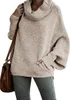 Women's T-Shirt Women's Sweater V Neck Zipper Long Sleeve Pullovers Fuzzy Fleece Jumper Top