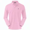 Mens Polos High Quality Spring Autumn 100% Cotton Embroidery Casual Polo Shirts Long Sleeve Shirt Arrival Tops Tee 220926