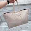 Avondtassen 2022 Grote Capaciteit Tote Bag Schouder Handtassen Casual Vrouwen Boodschappentassen Denim Grote Letter Metalen Ring Versieren Reizen Vakantie Handtas Bakken Portemonnee