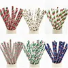 100Pcs Christmas Paper Straws Gold Straws Xmas Decoration Party Straws for Drinks Baby Shower Halloween Wedding Birthday FY5587 F0927