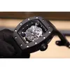 Richard''s Millie Wrist Cool Rakish Watches Mechanical Tv Factory Rm055 Designer Herren Mechanik Herren Keramikschale ohne Scheibendesign ausgehöhlt Lopz Our9 New Luxu