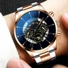 Wristwatches Relogio Masculino Luxury Watches Men Stainless Steel Analog Quartz Wrist Watch Mens Business Male Sports Leather Calendar Clock