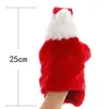 Burattino di mano di Natale Cartone animato Babbo Natale Marionette di peluche Bambola Giocattoli di peluche per bambini Giocattoli di burattini di peluche per bambini DE795