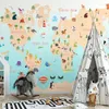 Wallpapers Dropship Custom 3D Po Wallpaper Hand Painted Animal Plant Ocean English Alphabet Children Kids Living Room Decor