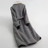 Femmes Fourrure Faux Femmes Coréen Slim Vison Épais Chaud Manteau D'hiver Tweed Tarte Surmonter Une Femme Mi-longue Veste En Laine A815 220927
