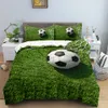 Bettwäsche-Sets, Fußball-Bettwäsche-Set, 3D-Fußball-Kind-Bettbezug, Einzel-, Doppel-, Sport-Junge-Heimtextilien-Tröster, nordische Bezüge für Bett, King-Size-Bett, 220924