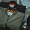 Vestes pour hommes Maden Casual MA 1 Hommes Vert Militaire Vol Bomber Réservoir Manteau Solide Vintage Manteaux Monocycle Veste Col Hommes Vêtements 220927