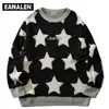 Men's Sweaters Harajuku Vintage Star Knit Jumper Oversized Aesthetic Thick Grandpa Ugly Women's Y2K 220926