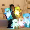 Poupées en peluche 32-50 cm lumineux créatif éclairage LED ours en peluche animaux en peluche jouet coloré brillant ours en peluche cadeau de noël pour enfant 220927