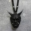 New Japanese Oni Samurai Helmet Car Hanging Pendant Samurai Kabuto Maschere Car Rear View Mirror Pendant Decorazioni per auto di Halloween