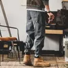 Herr jeans 2022 herrar v￥ren h￶st mode vintage casual last m￤n streetwear fickor byxor male lossa raka byxor A274