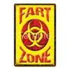 VARNING FART ZONE METAL MINNING SIGN CASITION ENTER ANMÄRKNING INTE MEDDELANDE METAL POSTER ZOMBIE PARTY RUM UTOMER Väggdekor Bigfoot Crossing Plate 30x20cm