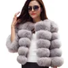 Kvinnorjackor Zadorin S-4XL Mink Coats Autumn Winter Top Fashion Pink Faux Päls Elegant tjock varm faux för 220926