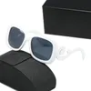 p027 designer de moda óculos de sol clássicos óculos de óculos de óculos de praia ao ar livre para homem mulher 7 cor opcional assinatura triangular