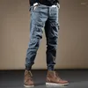 Men's Pants 2022 Spring Autumn Men Tactical Multiple Pocket Elasticity Military Korea Style Trousers Male Slim Fit Cargo Pant W185