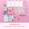 Bloc-notes Sharkbang Kawaii Bling Fleurs de cerisier A6 Feuilles mobiles Journal intime Ensemble Journal Carnet de notes Agenda Bullet Planner 160 feuilles 220927