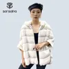 Womens Fur Faux Real Rex Rabbit Natural Coat Female Hoodies Zipper Poncho Jackets Winter Clothes Woman Fluffy Warm Fashion Big Size 220927