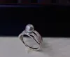 22092409 Diomondbox Dewelly Ring 6-7 мм Akoya Grey Pearl Sterling 925 Серебряный Zircronia stlowone Полый регулируемый кружевный королевский винтажный стиль