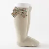 Baby pasgeboren sokken babymeisjes bloemen bowknot kousen legging warmer prinses lente herfst gebreide sokken 0-2 jaar 20220927 e3