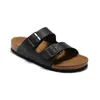 Arizona Designer Sandaler Kvinnor Män glider Pantoufle Flip Flop Sliders Boston Mules fotbädd