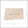 Matten pads 1/2/4/6 stcs placemats set pvc holle voor eettafel huisdiner decoratie hangable goud individuele druppel levering 2021 gar dhtko
