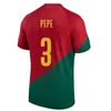 22 23 Portugals Pepe Mens Soccer Trikots Version Nationalmannschaft Antonio S. Diogo Costa Joao Cancelo Joao Felix Home Away Football Shirts