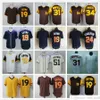 1938 후퇴 야구 저지 빈티지 19 Tony Gwynn 24 Rickey Henderson 31 Dave Winfield 34 Rollie Fingers 51 Trevor Hoffman 1998 Jerseys