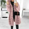 Damenjacken Dicke warme Kapuze Kunstpelzmantel Frauen Wintermode Einfarbig Schwarz Rosa Oberbekleidung Weiche Plüsch Lange Jacke Plus Größe 5XL 220926