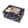 Gift Wrap 10pcs Cookie Candy Box White Cardboard Christmas Dessert Baking Cake Tart Muffin Children's 220927