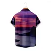 Camisas casuais masculinas de moda imprimível em 3D de moda imprimível port havaiano de praia T Party t Summer Men's Men